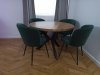 Stół dębowy okragły lity nogi metalowe typu Loft  