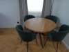 Stół dębowy okragły lity nogi metalowe typu Loft  