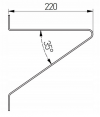 Shelf with hooks for wall - 60 x 40 cm
