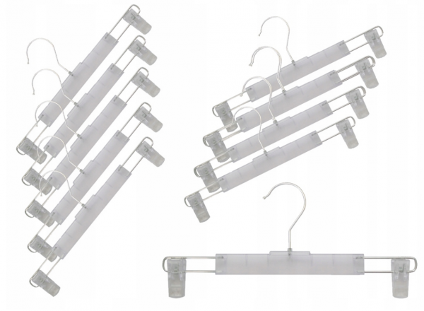 Hanger for jeans, Black Plastic and Crom tread