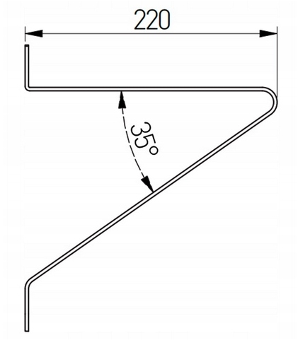 Shelf with hooks for wall - 60 x 40 cm