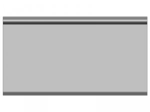 Plexi shelf for shoes with pricemarklist in front - 10 cm x 8 cm