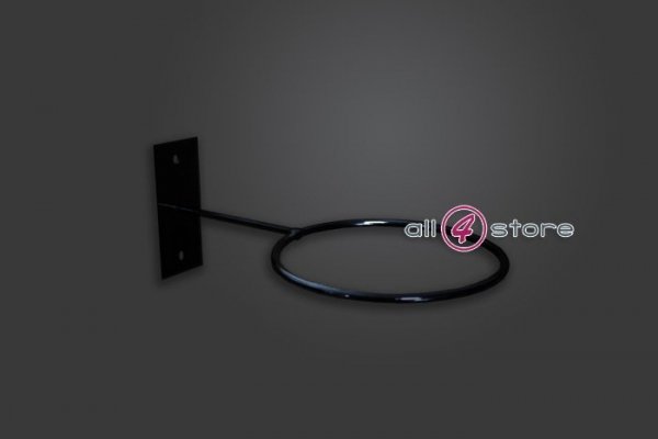 Holder, hook for ball, mounted to wall
