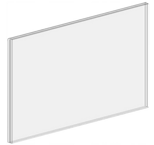 Plexi, acrylic pocket for horizontal brochure A4