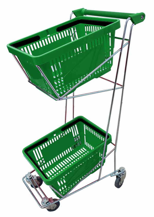 Shopping cart for 2 shopping baskets