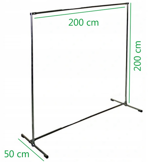 Łuk ślubny stojak 200 x 200 cm, stelaż brama srebrny pod balony