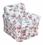 Luźny pokrowiec fotel z niskim oparciem Flower 