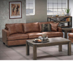 Sofa w stylu rustykalnym piękna tkanina skóropodobna Ottelo 