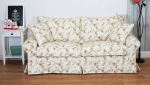 Sofa z pokrowcem w drobne kwiaty Christine 188 cm z funkcją spania