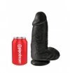 King Cock czarne dildo analne - Chubby sztuczny penis (czarny)