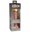 King Cock 6'' Inch Dual Density Vibe Cock Light - dildo z wibracjami (cielisty)