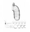 ManCage Model 05 Chastity 5.5'' Cock Cage - męski pas cnoty (przezroczysty)