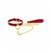 Taboom O-Ring Collar and Chain Leash Red - obroża ze smyczą (czerwony)