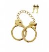 Taboom Gold Plated BDSM Handcuffs - metalowe kajdanki (złote)