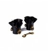 Zalo & Upko Leather Lacelike Handcuffs - kajdanki (czarne)
