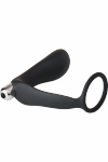 Dream Toys FANTASSTIC VIBRATING ANAL PLUG WITH COCKRING BLACK - korek analny z pierścieniem (czarny)
