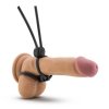Pierścień-STAY HARD DOUBLE LOOP COCK RING BLACK