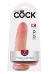 KING COCK 7 INCH COCK WITH BALLS LIGHT