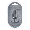 Smooth Silicone Anal Plug - Large - 3.5 / 8,9 cm - Gunmetal