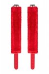 Anonymo handcuffs, PU leather, red, 27 cm