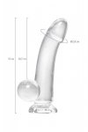 Realistic dildo A-Toys by TOYFA Cryst, TPE, transparent, 15 cm