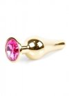 Plug-Jewellery Gold BUTT PLUG- Pink