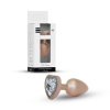 Plug-Jewellery Pearl Gold Heart PLUG- Clear M
