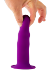 Dream Toys Solid Love Premium Ribbed Dildo Purple - dildo (fioletowy)