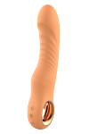 Dream Toys Glam Flexible Ribbed Vibe - wibrator klasyczny (pomarańczowy)