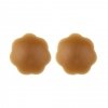 Bye Bra Breast Lift Tape + Silicone Nipple Covers Brown A-C - taśmy podnoszące biust + satynowe osłonki na sutki (jasnobrązowe)