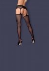 Obsessive Garter stockings S307 czarne  S/M/L