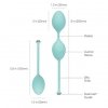 PILLOW TALK FRISKY PLEASURE BALLS TEAL - kulku gejszy (zielony)