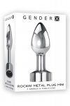Gender X korek analny Rockin Metal Plug Mini - korek analny (srebrny) 