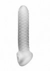 Perfect Fit Fat Boy Checker Box Sheath Clear 7,5 - nakładka na penisa (szary)