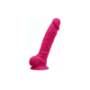 Silexd Silikonowe Dildo Model 1 20 cm Fucsia - dildo (czerwony)