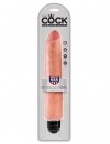 King Cock wielkie dildo - 10'' Vibrating Stiffy sztuczny penis z wibracjami (cielisty)