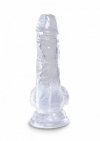 King Cock anal dildo - 5'' Cock with Balls sztuczny penis (przezroczyste) 