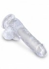 King Cock dildo analne - 6'' Cock with Balls sztuczny penis (przezroczysty) 