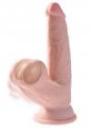 King Cock dildo - 6'' Cock Swinging Balls sztuczny penis (cielisty)