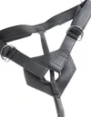 King Cock Strap on Harness with 8 Cock Brown - strap-on z dildem (brązowy)