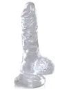 King Cock Transparentne Dildo Clear 4 Cock with Balls Clear - dildo (przezroczysty)