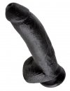 King Cock czarne dildo - 9'' Cock with Balls sztuczny penis (czarny)