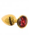 Taboom Butt Plug With Diamond Jewel Gold M - korek analny (złoty)