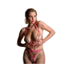 Taboom uprząż Malibu Bra Open Crotch Brief Harness L/XL - wiązanie (czerwony)