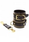 Taboom kajdanki na kostki Vogue Studded Ankle Cuffs Set - wiązanie (czarny)