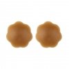 Bye Bra Breast Lift Tape + Silicone Nipple Covers Brown D-F - taśmy podnoszące biust + satynowe osłonki na sutki (jasnobrązowe)