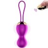 Vibrating Silicone Kegel Balls USB 7 Function- wibrujące kulki gejszy (fioletowe)