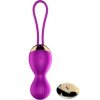 Vibrating Silicone Kegel Balls USB 7 Function- wibrujące kulki gejszy (fioletowe)