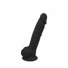 Dream Toys Real Love Dildo 7Inch Black - sztuczny penis z przyssawką (czarny)