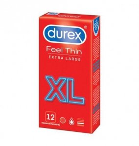 Durex Feel Thin XL - Prezerwatywy powiększone rozmiar XL (1op./12szt.)